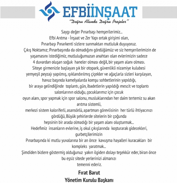 PINAR KENT - PINARBAŞI